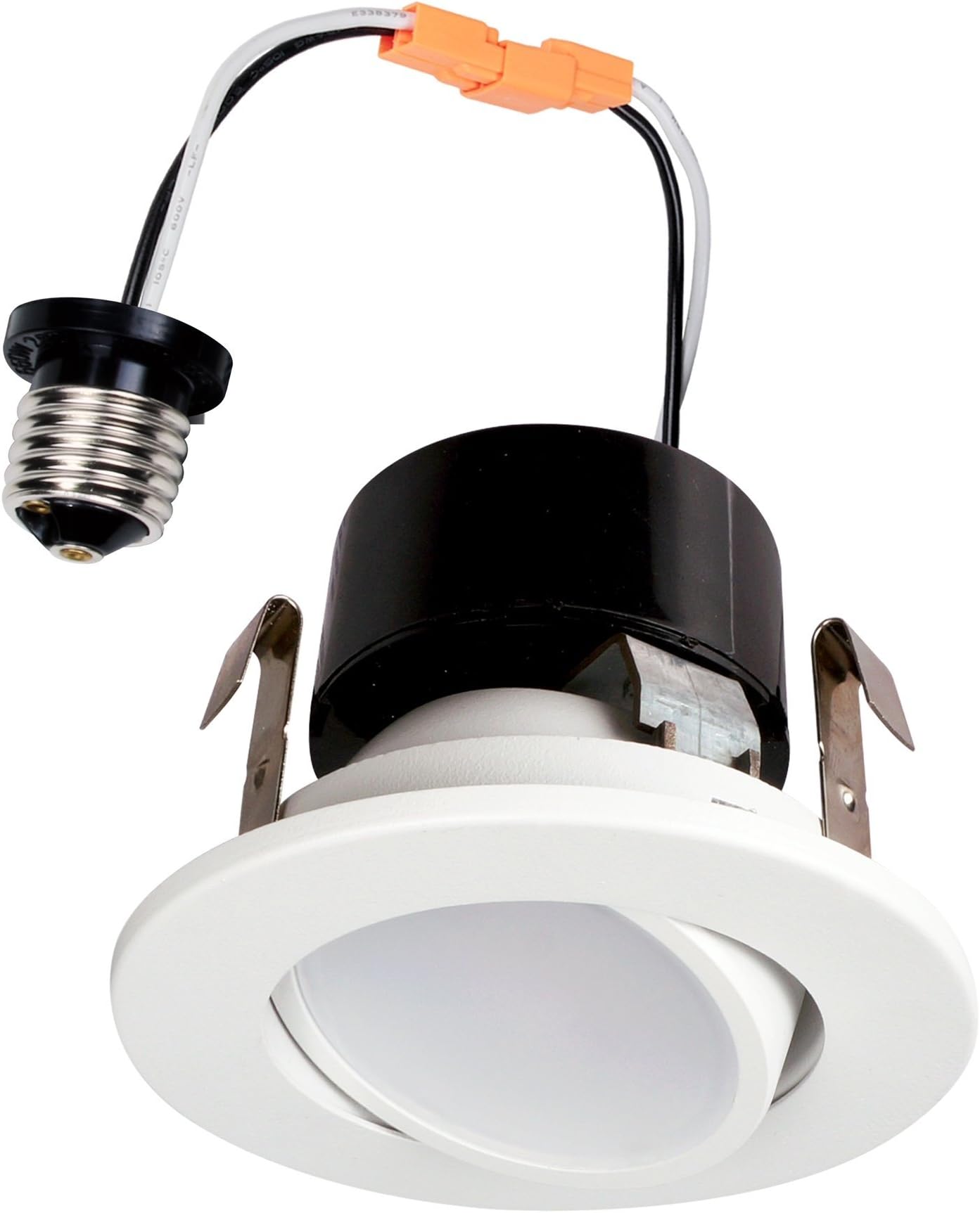 3" LED Retrofit Downlight Recessed Light Trim Adjustable Gimbal 9W Smooth Finish Dimable 3000K Soft Whit Easy Installation ✔90 CRI 650 Lumens✔UL Listed Energy Star (1 Pack)