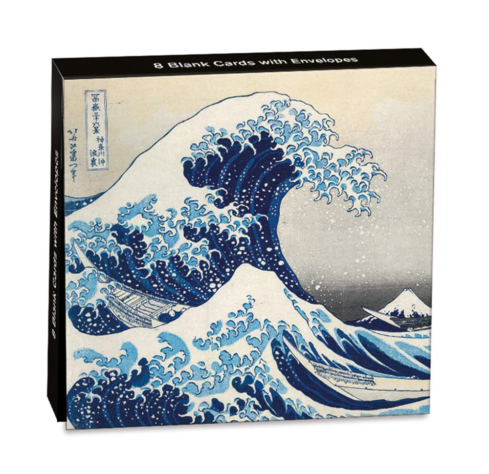 The British Museum Hokusai The Wave Pack of 8 Mini Notecards (9.5 x 9.5 cm)