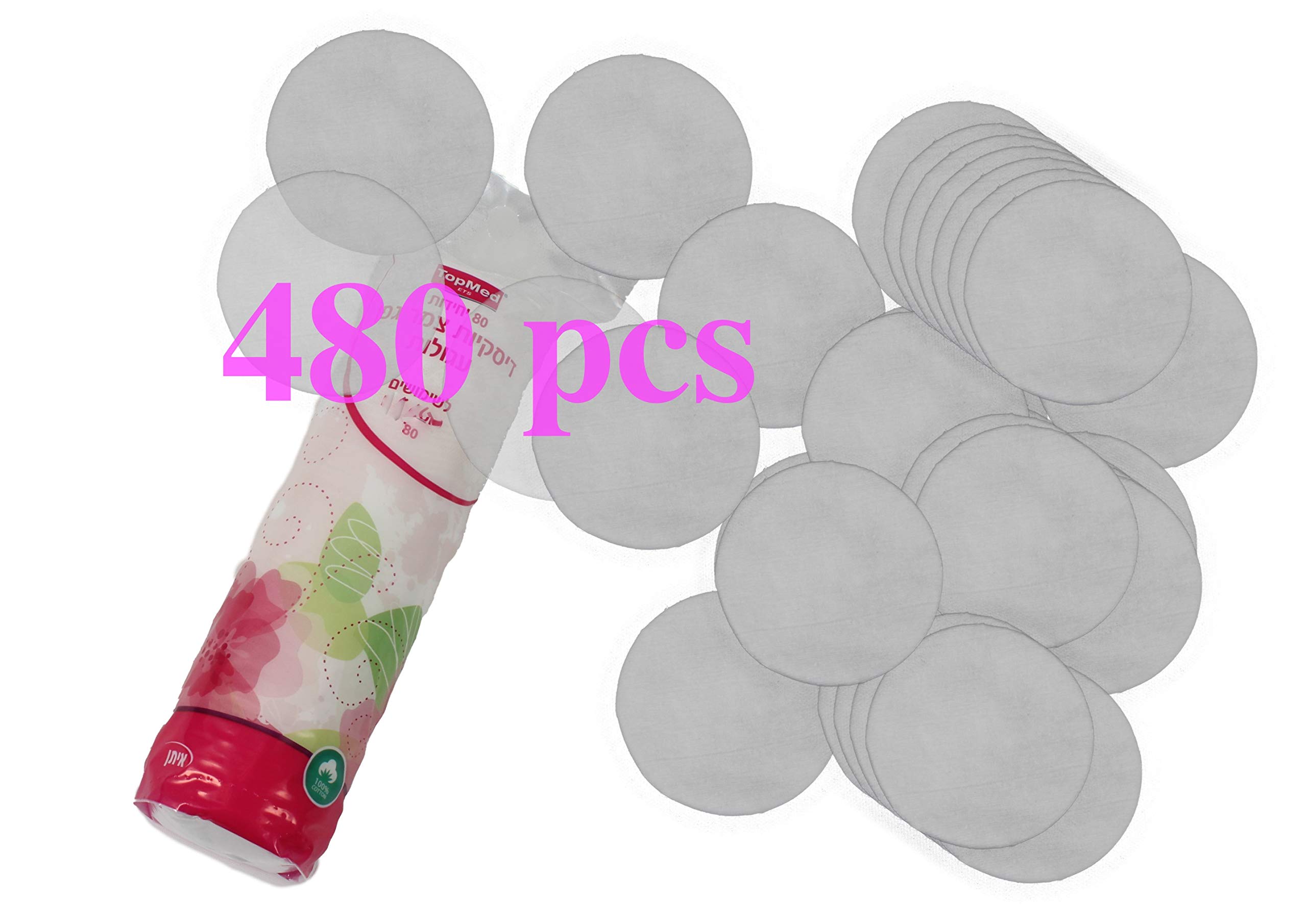 TOPMED ETS Top Med Cotton Rounds Multipack - Pack of 6, 80 Count Per Pack 480 Count