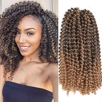 6 Pcs Ombre Color T27 Marlybob Braiding Hair 8 Inch Synthetic Afro