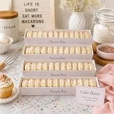 Cake Batter French Macarons - Macaron Bites&reg;, 48 Count Artisanal Collection | Sweet sprinkle bakery sweets, celebration frosting treats, premium global ingredients, massive birthday party display