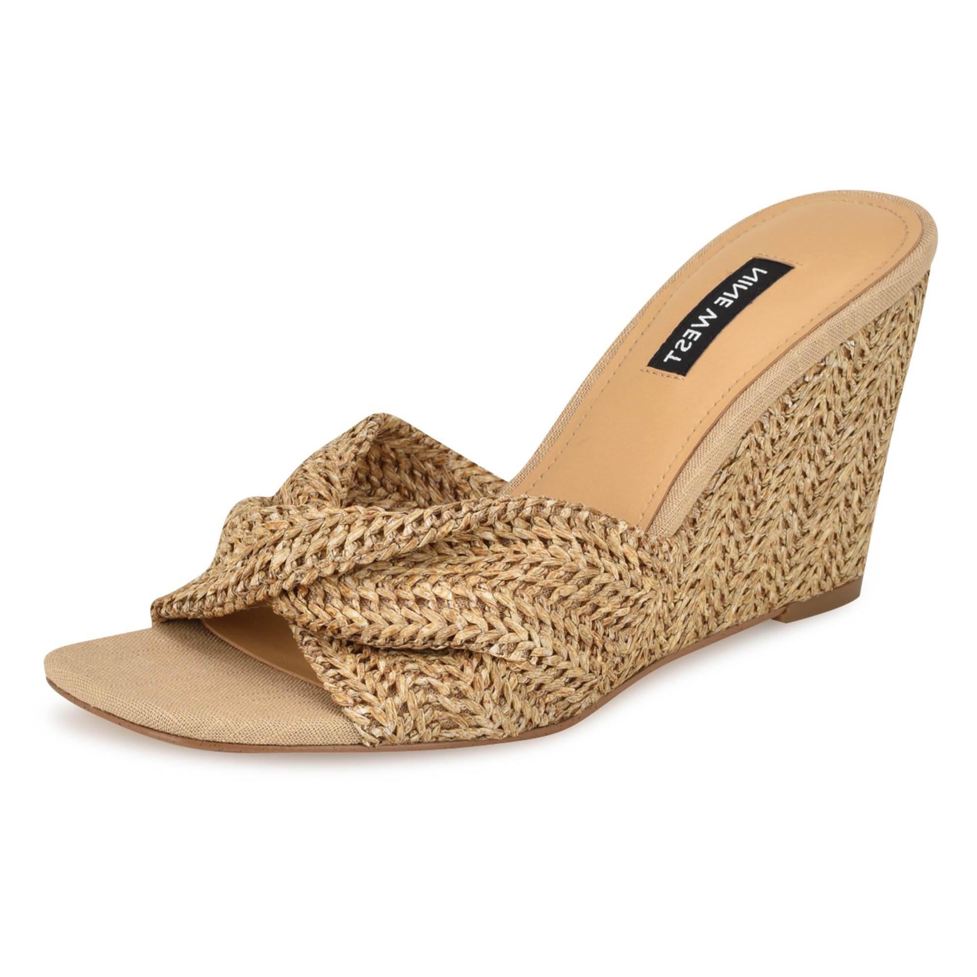 Nine West Women’s Nikhil2 Wedge Sandal, Natural 101, 8.5