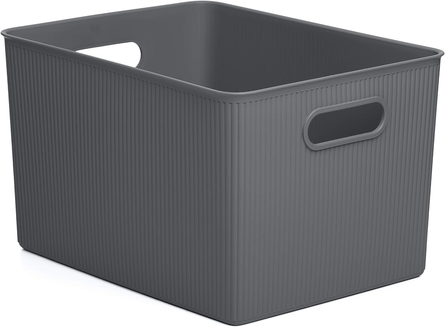 TATAY Plastic Storage Basket 22 L Baobab, Grey
