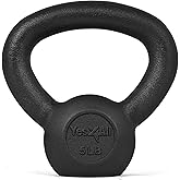 Yes4All Cast Iron Kettlebell, Strength Training Kettlebells 5-80 Lb (5,10,15,20,25,30,35,40,45,50,60,70,80 Lb) for Full Body 