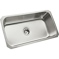 STERLING 11600-NA 32-Inch McAllister 32-Inch by 18-Inch Under-Mount Single Bowl Kitchen Sink, Stainless Steel