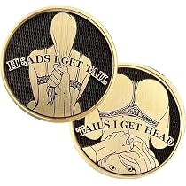 Amazon.com: Funny Heads and Tails Coins, Heads I Get Tail - Tails ...