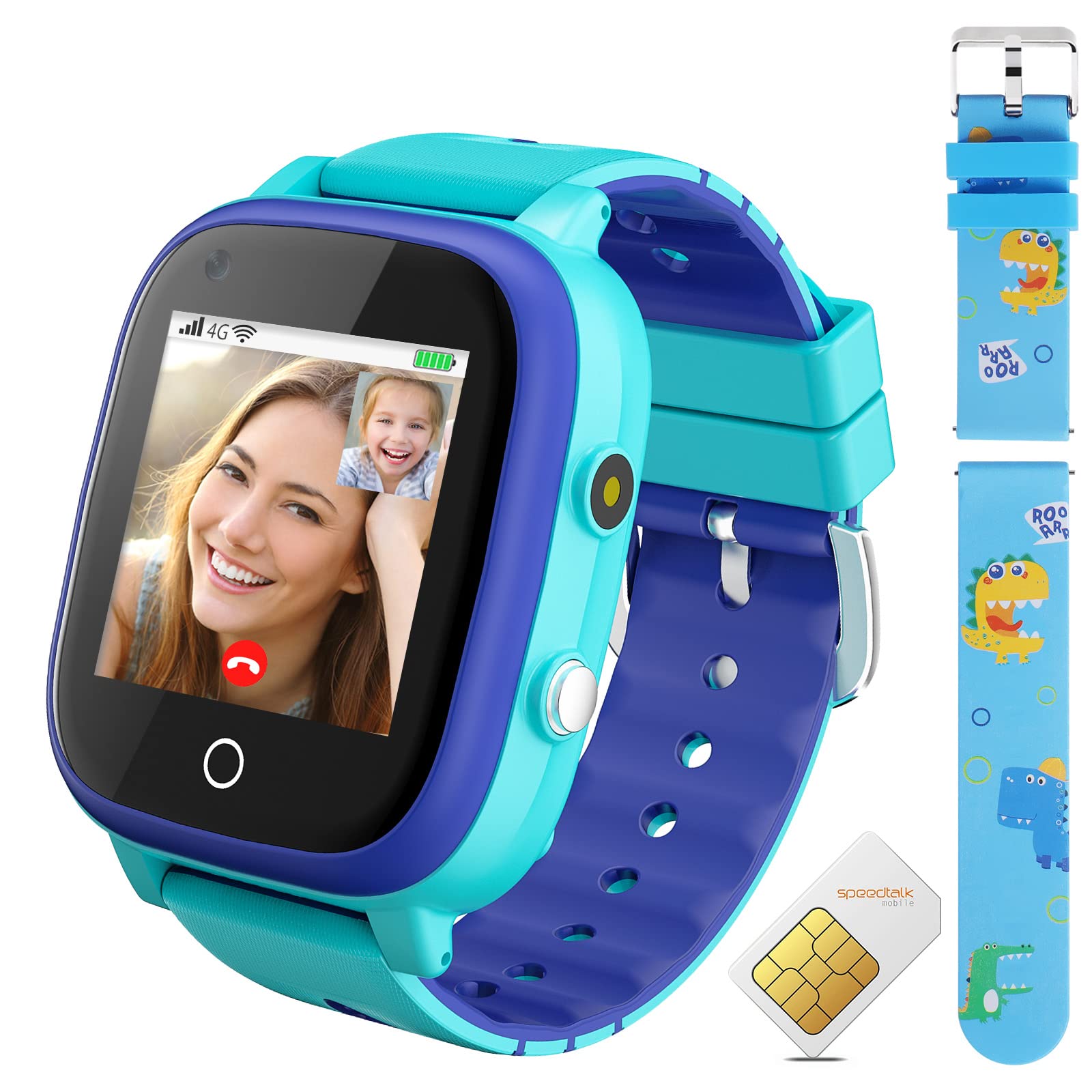 Mua OKYUK 4G Smart Watch for Kids with SIM Card, T5 Kids GPS Tracker Watch Voice Video Call SOS