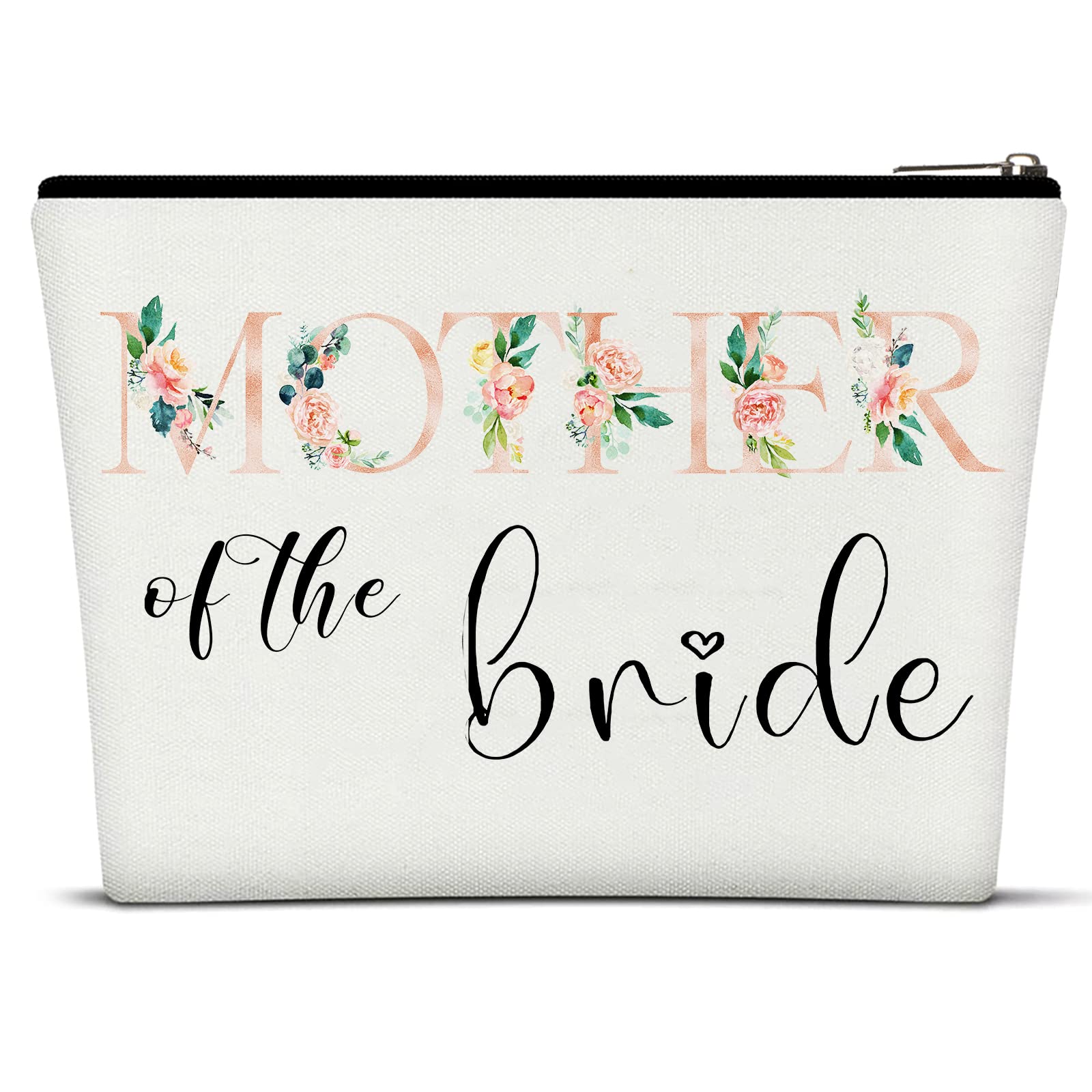 Photect Mother of The Bride Gifts Makeup Bag Cosmetic Travel Pouch Bridal Party Gift for Mother in Law Toiletry Bag Accessories Organizer for Wedding Engagement Announcement