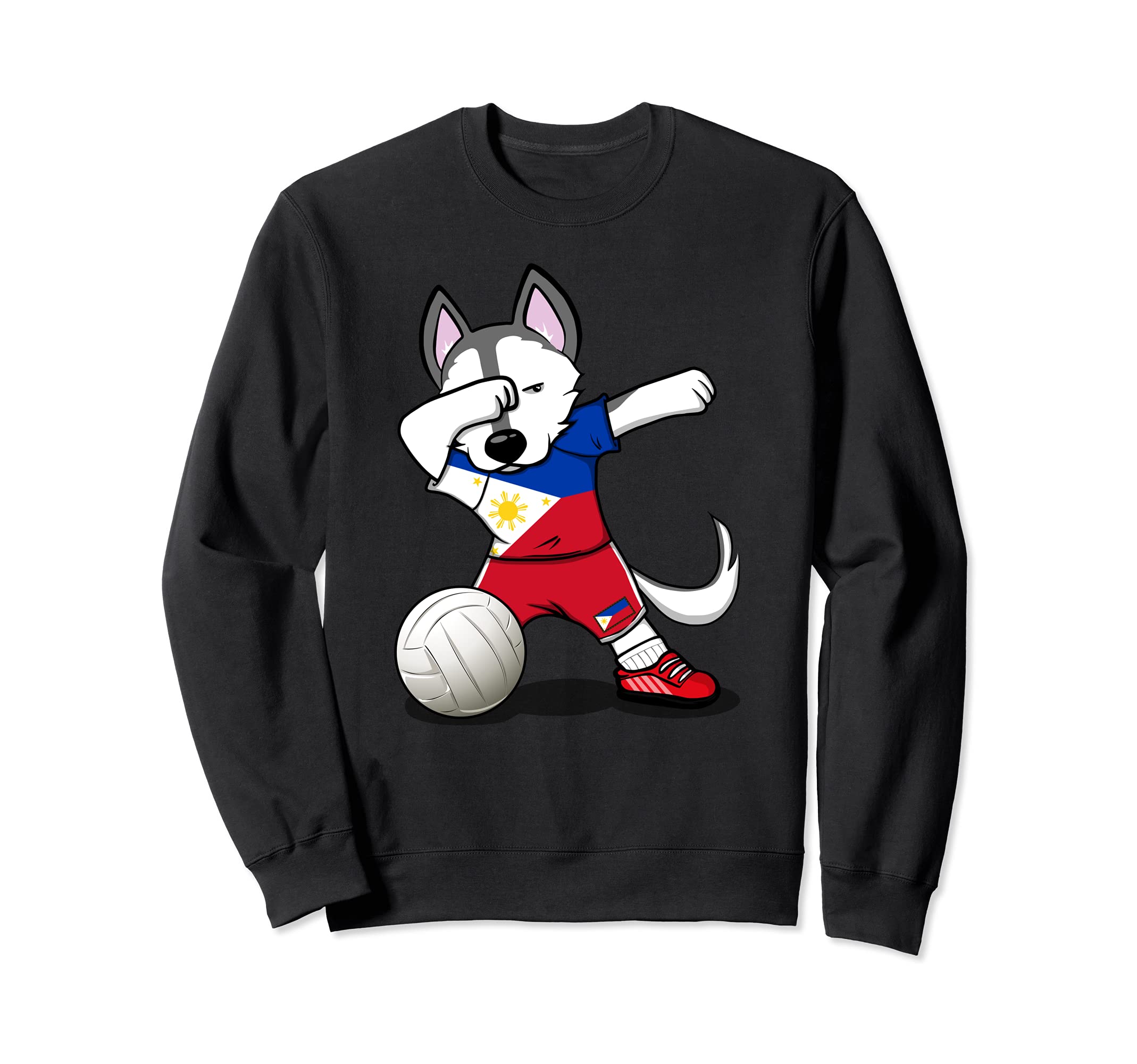 Dabbing Husky Philippines Volleyball Fans Jersey Flag Sport Sweatshirt