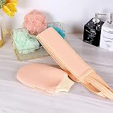 Omenluck 5Pc Bath Set Back Scrubber Brush Gloves Ball Dry Hair Cap view 2