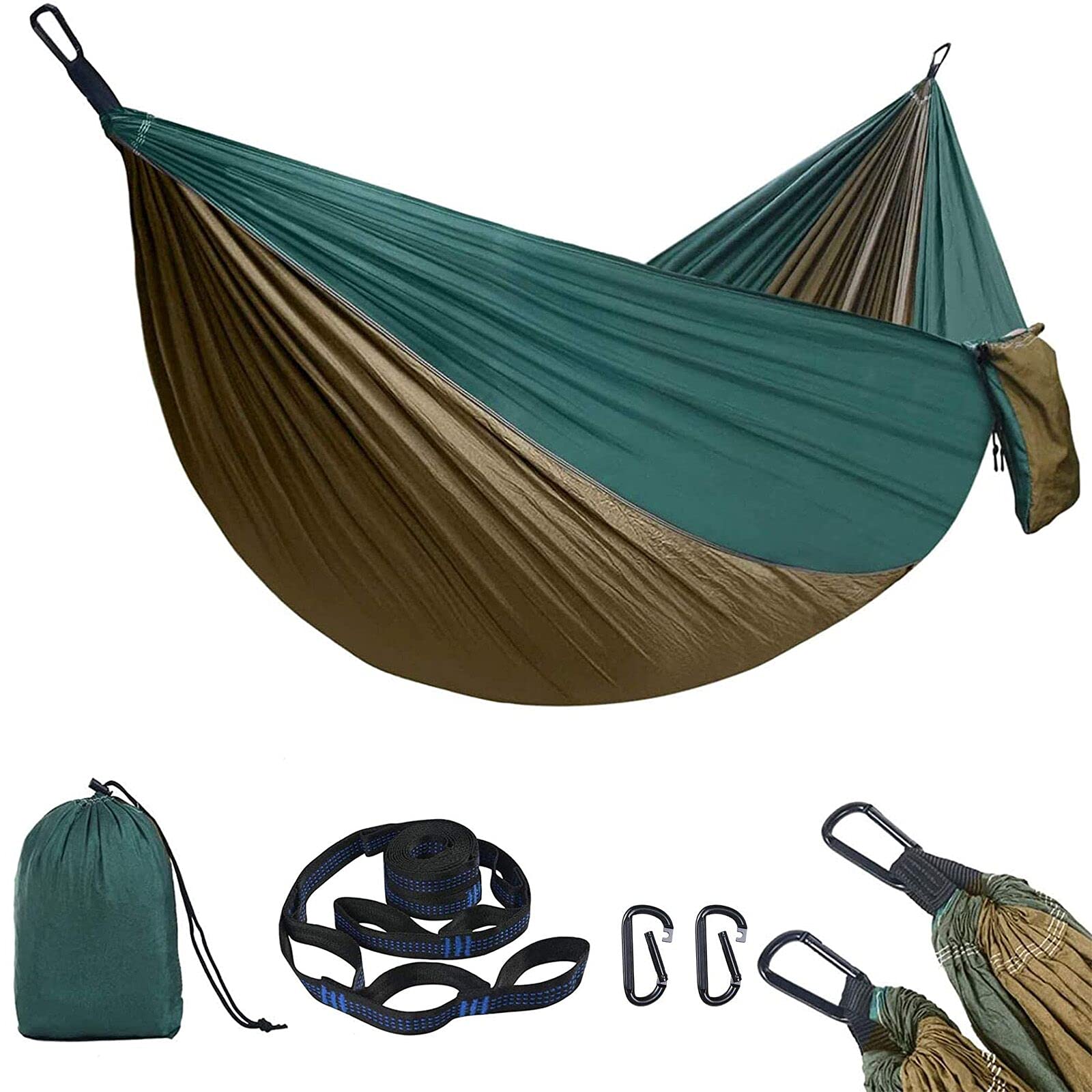 flintronic Camping Hammock Outdoor, 275 x 140 cm Lightweight Hammock, Load Capacity up to 300 kg, Breathable, Quick-drying & Portable for Patio, Yard, Camping, Travel, Beach ( Carrying Bag Included )