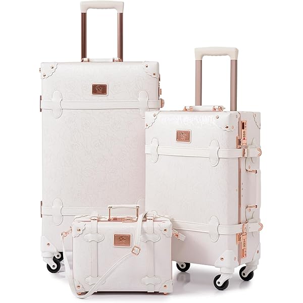 Amazon.com | urecity Vintage Suitcase Set for Women, Vintage