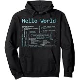 Hello World - Computer Programming Languages Hoodie Pullover Hoodie
