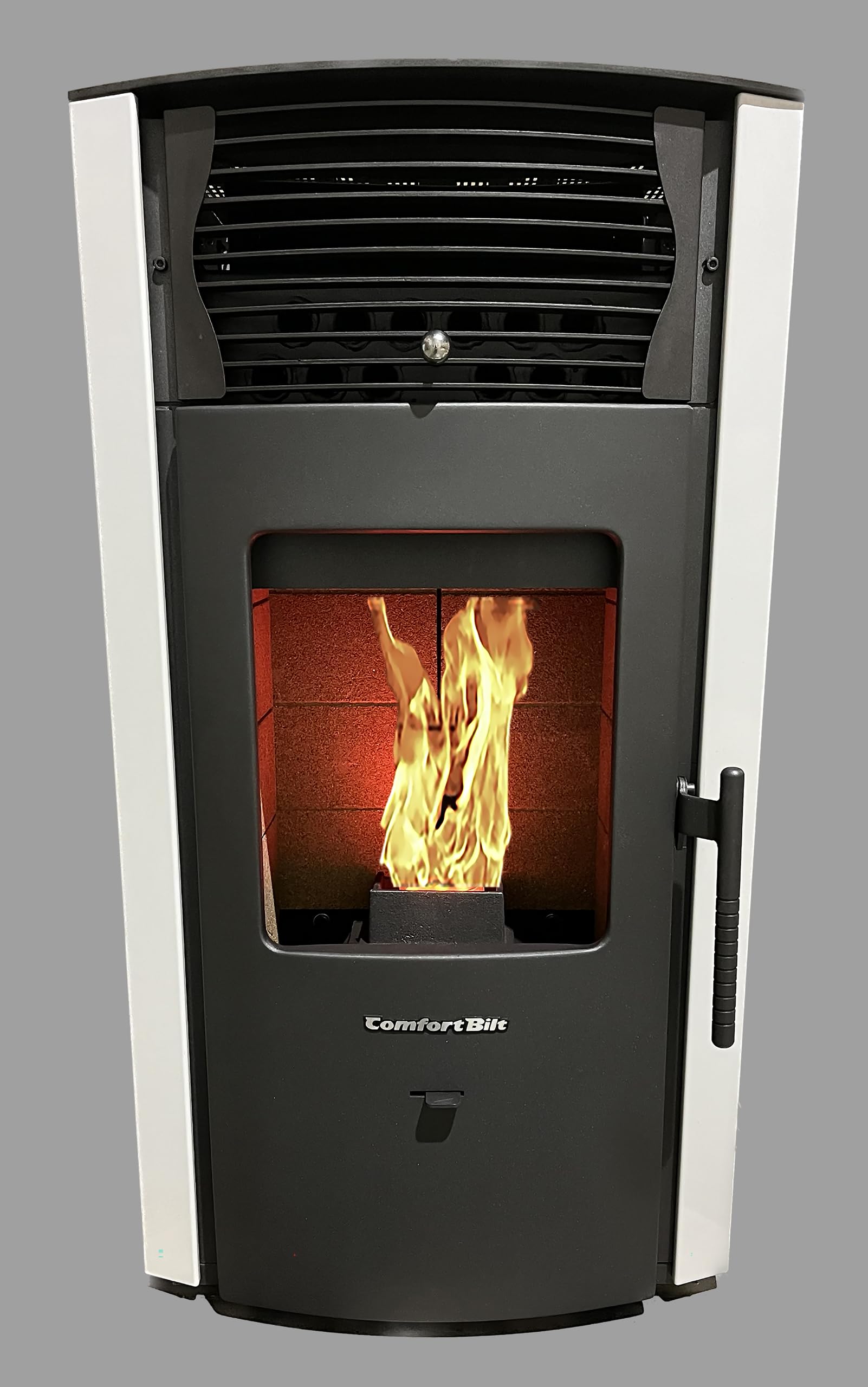 ComfortBilt HP50S Small Wood Pellet Stove Compact Heats 2,200 ft² 47 lb Hopper Arctic White