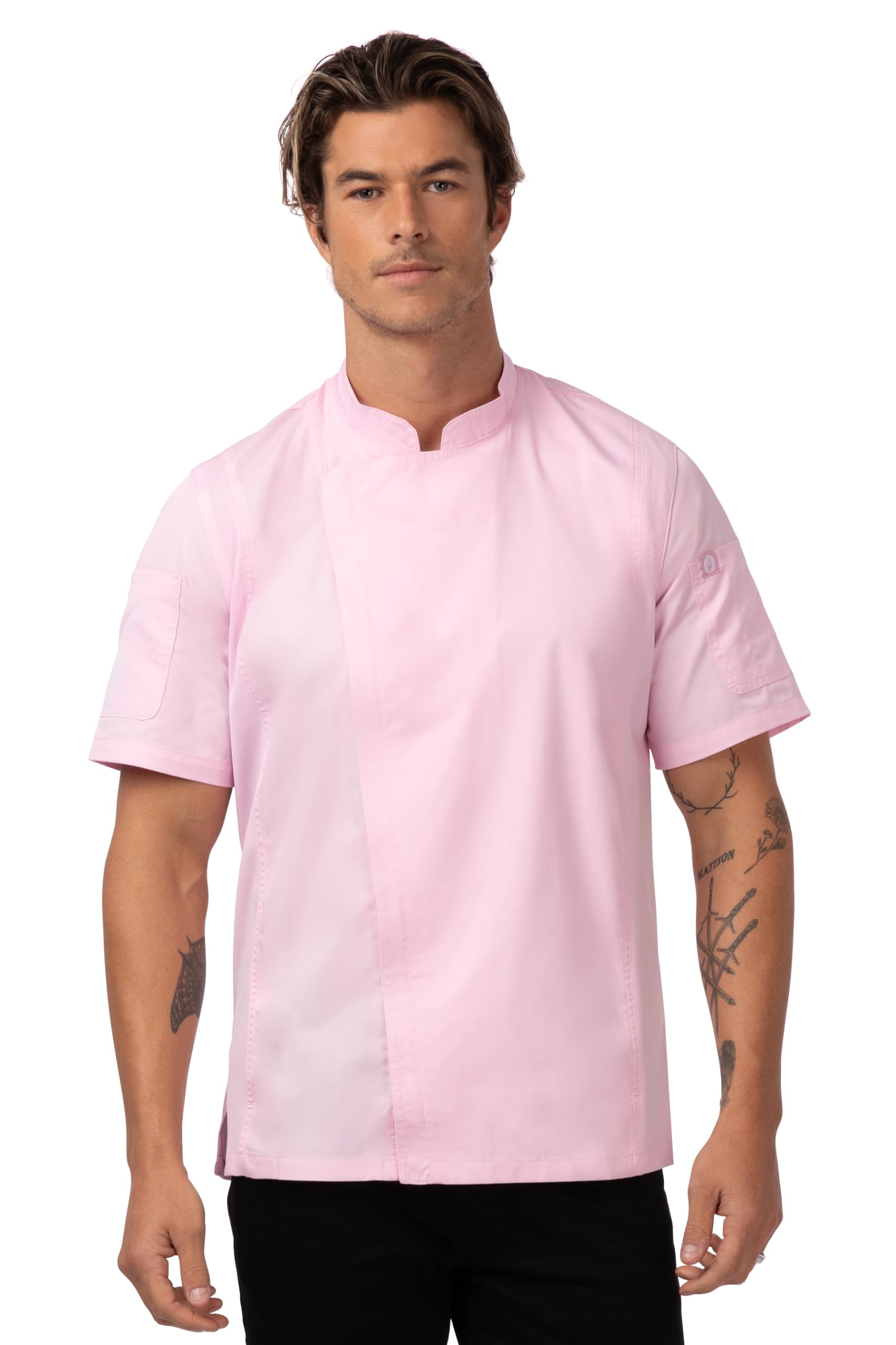 Chef Works Men's Springfield Chef Coat, Pink, X-Small Image