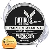 Nativo's Hair Styling Cream and Regrowth Treatment For Men and Women - Hair Thickening Mask with Bee Honey & Trichogen - Tames & Strengthens, Dry, Frizzy, Curly Hair, Paraben-Free (160g)