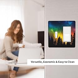 Wpshijia Outlet Covers Colorful Starry Sky Black