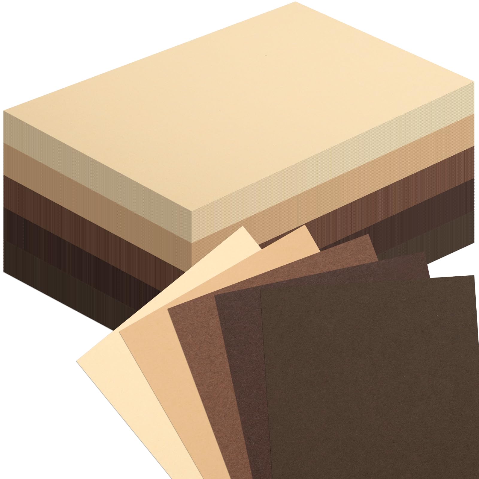 Photo 1 of 100 Sheets Colored Cardstock Blank Colorful Thick Paper 92LB/250gsm Cards Stock for Invitations, Postcards, Photos, DIY Crafts Greeting Card Making Scrapbook Supplies (Brown,4” x 6”)