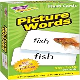 Trend Enterprises Picture Words Skill Drill Flash Cards for Reading, 96 Ct | Self-checking cards for ages 5 and up. Features colorful illustrations to build vocabulary and early literacy skills