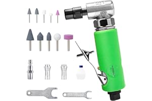 DOTOOL Air Right Angle die Grinder，1/4'' Angle Die Grinder，22000 RPM ， Pneumatic 90 Degree Die Grinder with 1/4" and 1/8" Collets for Grinding, Polishing, Cutting and More