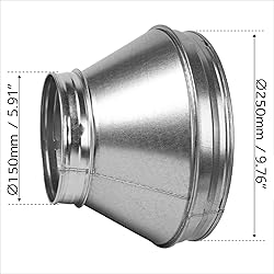 HVAC OV 10" to 6" Inch Round Duct Reducer