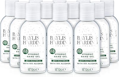 Baylis & Harding Anti-bacterial Unfragranced Hand Sanitiser Gel 50ml 12 Pack