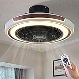 HuixuTe 21" Modern Ceiling Fan with Light Remote