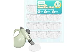Nicemiya 10 Pack Microfiber Cloth for Handheld Steam Shot, Steam Cleaner Accessories, Reusable Washable Steam Mop Pads Compatible with Bissell Steam Shot, Wagner, McCulloch