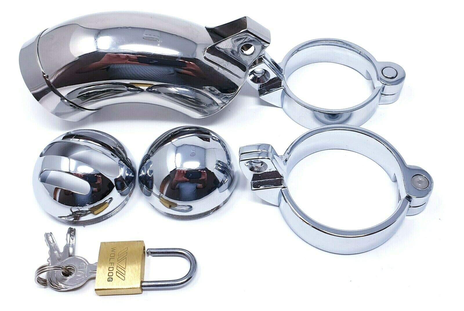 The Bondage Locker Male Chastity Belt Device With 2 Ring Sizes included And Removable End Cap