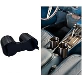 Chevrolet C3 Corvette Cup Holder Under E-Brake Center Console Armrest Compatible for 1968-1982 - for up to 80mm Diameter Bottles - Fits Stanley - Made with ABS - Dual Cup Holder