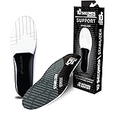 10 Seconds Stabilizer Insole, Medium Corrective Arch, Soft Support, Designed for Instability and Low-Profile Footwear, Deep Heel Cup, Anti Odor and Blister Topper (M 11-12)