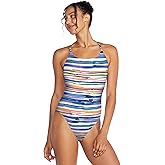 Speedo Womens Swimsuit One Piece Eco Flex Double Cross Back Moderate Cut