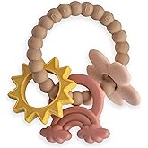 mushie Silicone Nature Teething Ring Toy