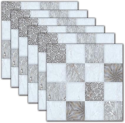 Amazon Com Ruosaren Mosaic Wall Stickers Vinyl Wallpaper Bathroom