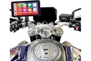 NINETOM Carplay Screen for Motorcycle, Wireless Carplay & Android Auto GPS for Motorbike, 5.98" IPS Touch Screen, IPX7 Waterproof, Supports Siri and Google Assistant