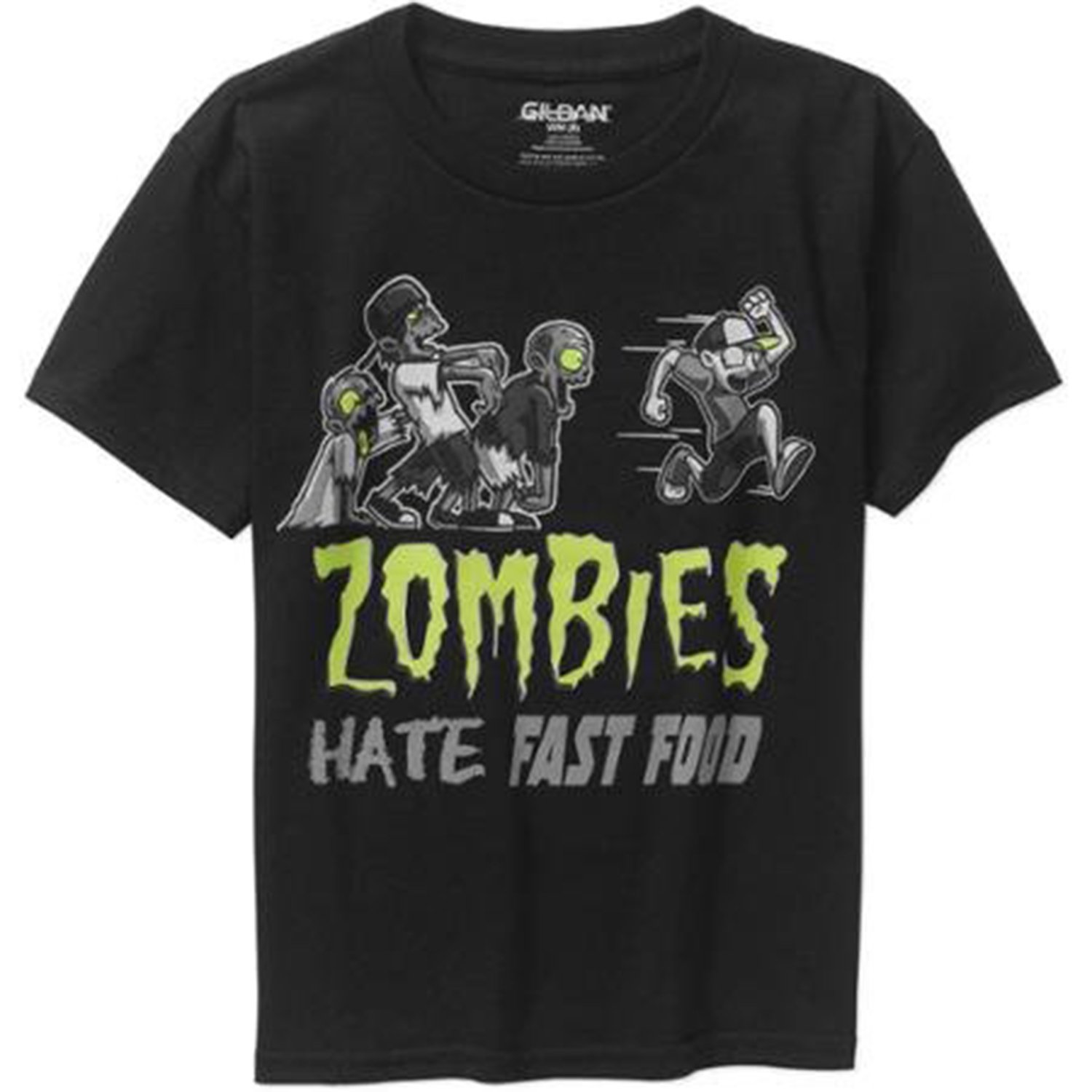 Zombies Hate Fast Food Graphic Shirt 6 7 3369 Kitilan