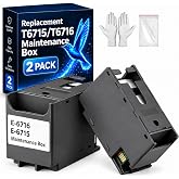 Compatible T6715 T6716 Maintenance Box T6715 for Workforce Pro WF-4830 2PK | WF-4820 WF-4834 WF-4833 WF-3820 EC-4020 WF-4720 WF-4734 WF-4730 WF-4740 ET-8700 EC-4030 WF-M5799 WF-C5710 WF-M5299 WF-C5290