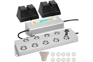 Beendou Ultrasonic Mist Maker Fogger 10 Head(8000ml/H),350W Power Water Proof Ultrasonic Mister,Ultrasonic Fogger Humidifier with Float,for Vegetable Preservation,Landscape, Halloween Atmosphere,etc