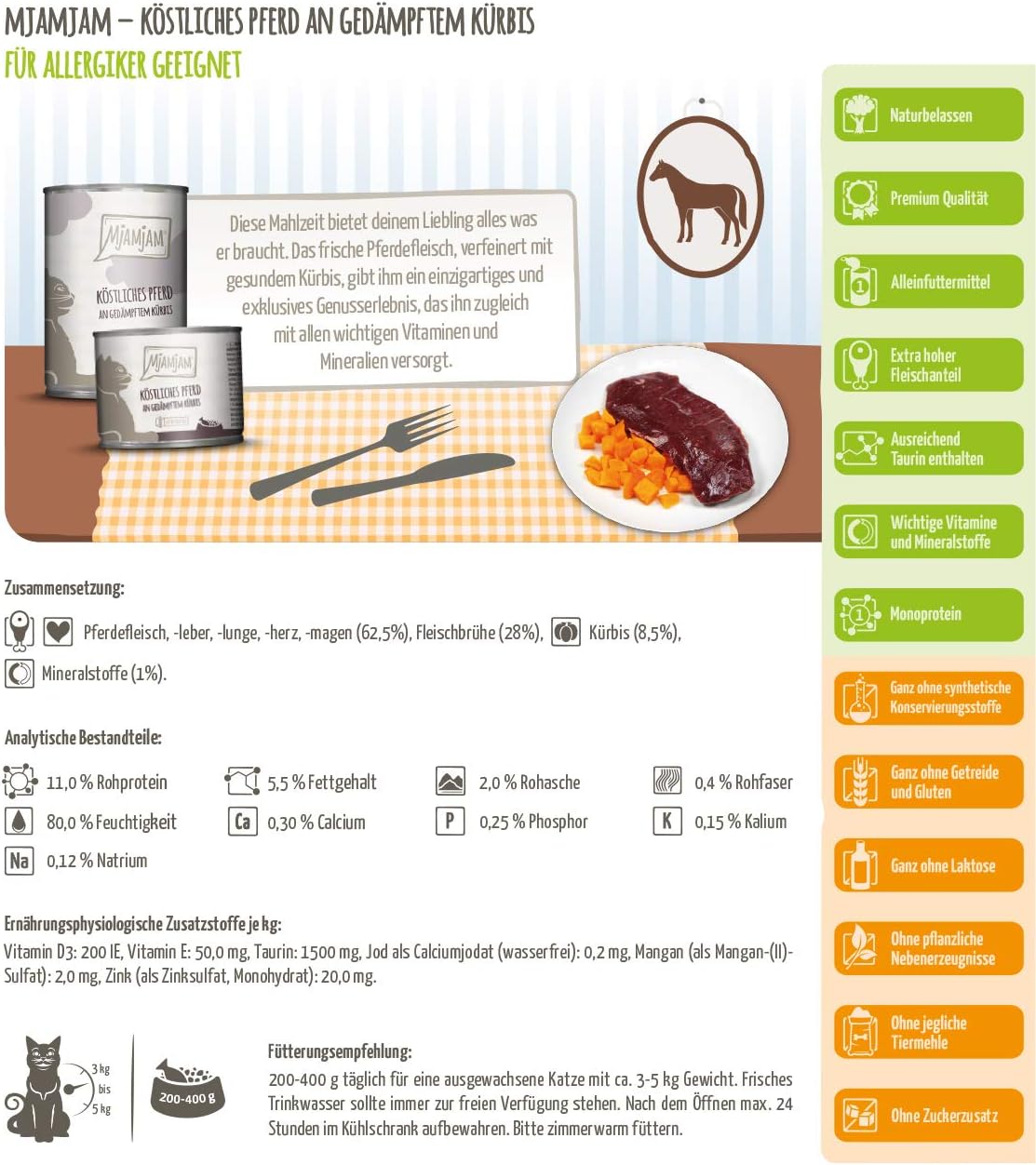 MjAMjAM Natural Wet Cat Food, Excellent Veal and Turkey, Served with Tasty Carrots, Grain Free, 6 x 800g - Image 4