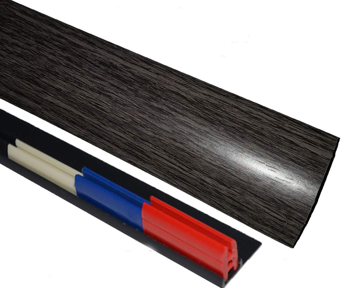 Laminated Threshold Strip Clip System 38mm x 90cm Multi-Height & Pivot Self Adhesive Easy Fit (Victorian Oak)