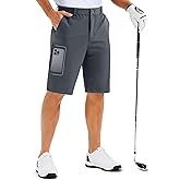 MAGCOMSEN Men's Golf Shorts with 6 Pockets 11 inch Inseam Quick Dry Stretch Casual Work Dress Hiking Shorts for Men