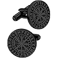 FaithHeart Mens Cufflinks, Norse Viking Tuxedo Shirt Cuff Links, Stainless Steel Cuff Links and Shirt Studs, Gift Box