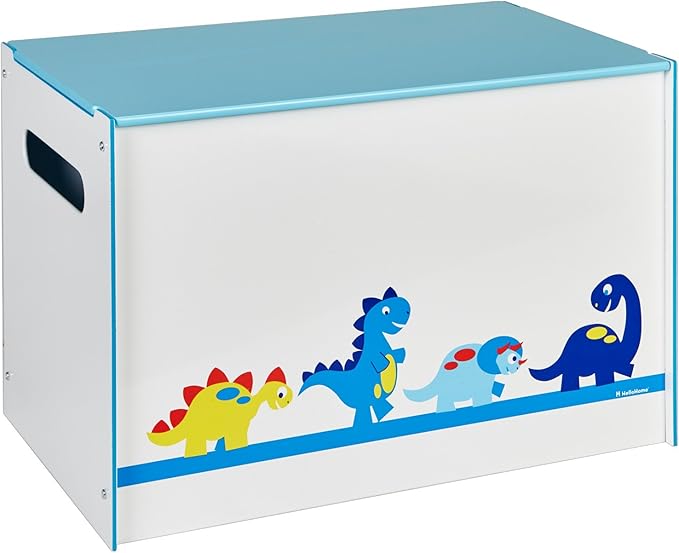Dinosaurs Kids Toy Box Childrens Bedroom Storage Chest with Bench Lid