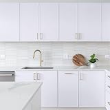 Hode White Vinyl Wrap Matte 40x300cm Self Adhesive Wallpaper Furniture Kitchen view 7
