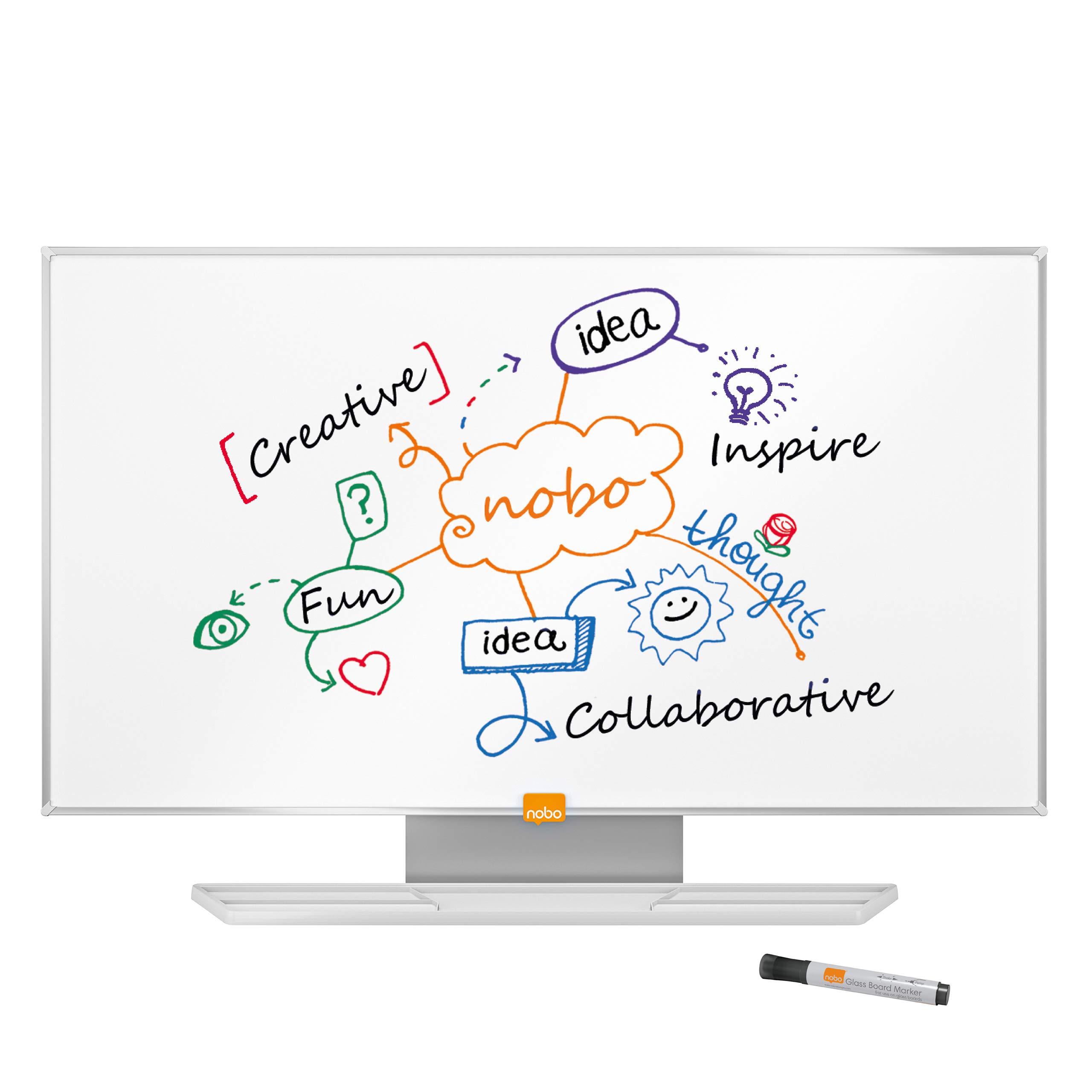 Nobo 1905291 32 Inch Widescreen Widescreen Melamine Whiteboard