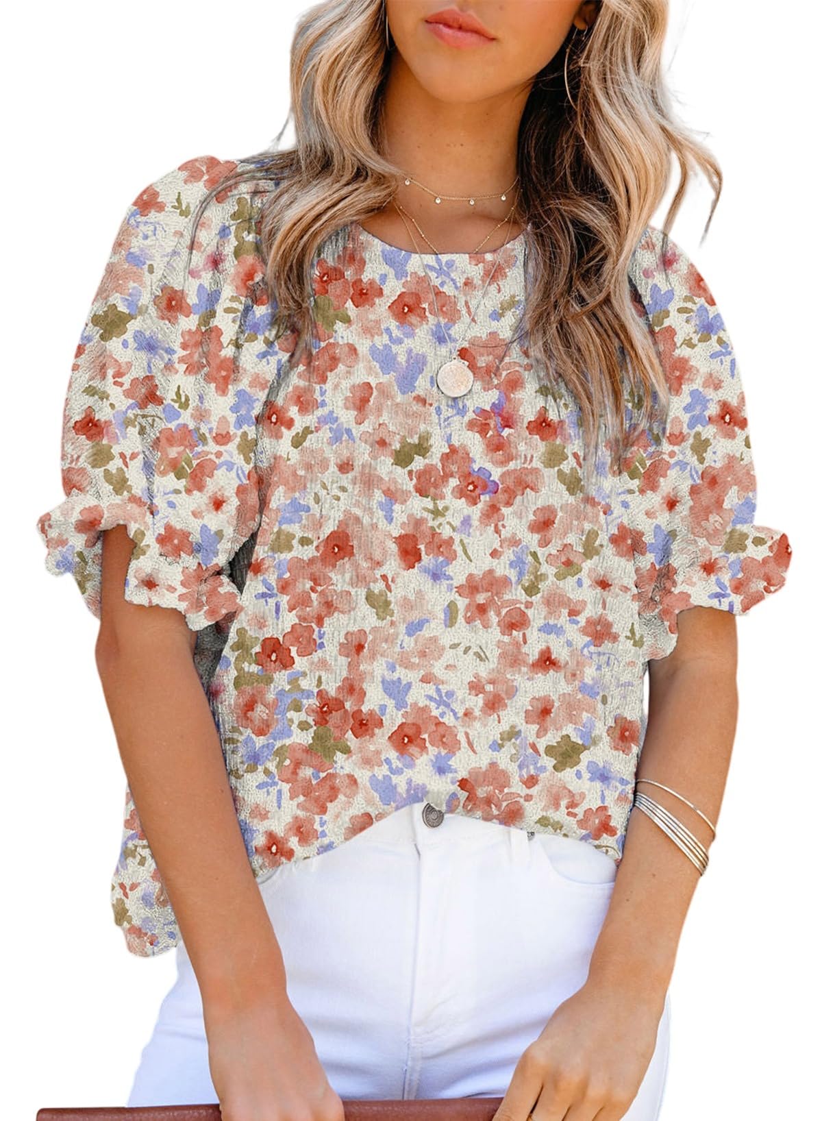 Dokotoo Floral Print Blouses for Women Fashion 2025