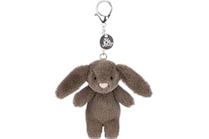 Jellycat Bashful Bunny Truffle Bag Charm, 3.5 inches | Rabbit and Bunny Plush Keychain | Great Gift Idea