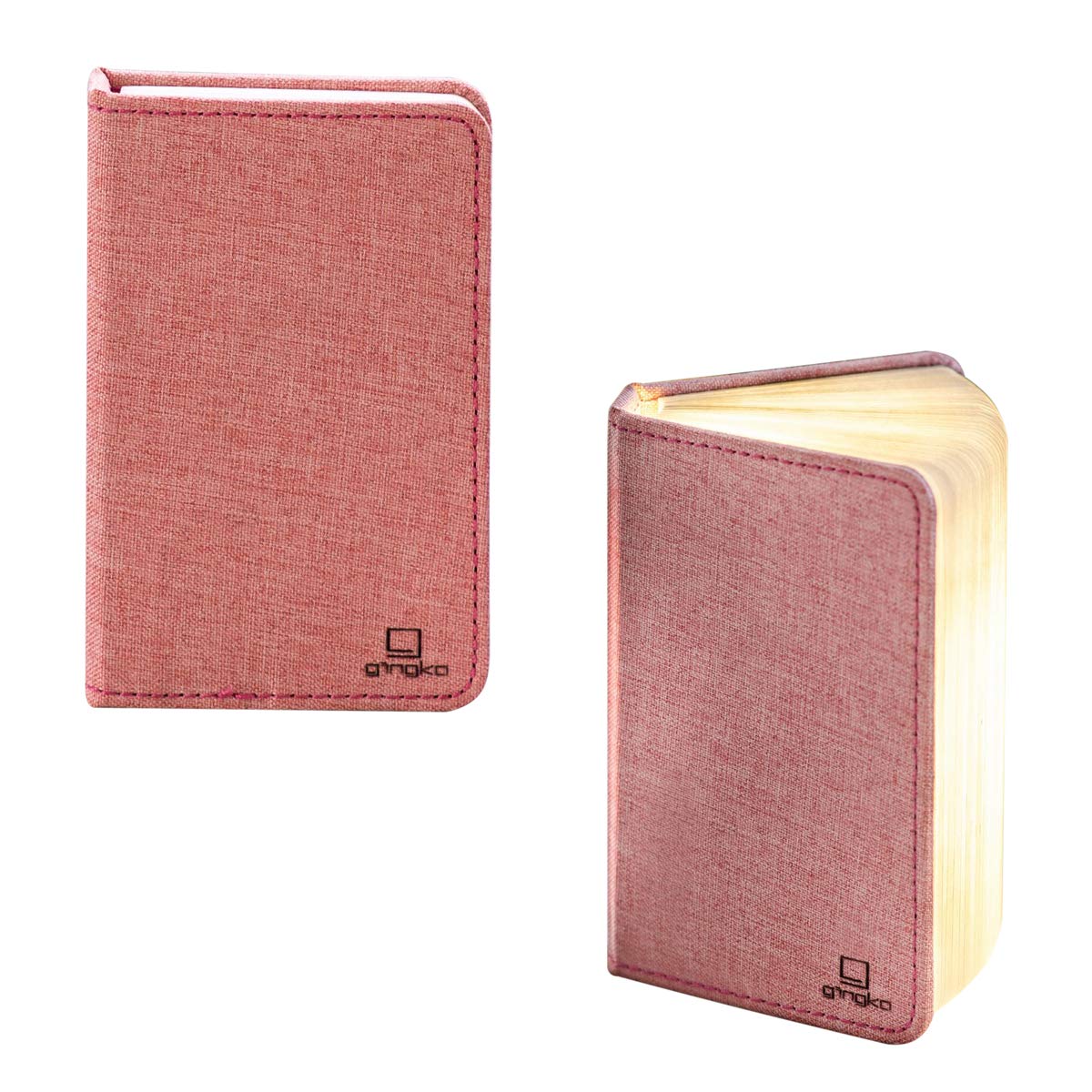 Gingko Design Smart Booklight- Linen Mini Blush Pink, One Size