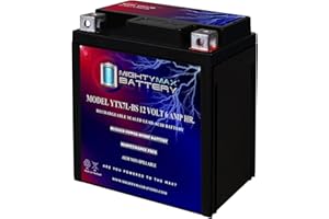 Mighty Max Battery YTX7L-BS -12 Volt 6 AH, 100 CCA, Rechargeable Maintenance Free SLA AGM Motorcycle Battery
