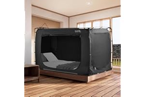 YAVIL Bed Tent Bed Canopy Full Size, Portable Sleeping Tents Dream Tents Indoor for Kids and Adult, Blackout 93% Breathable Privacy Space on Bed with Three Doors (Mattress Not Included)